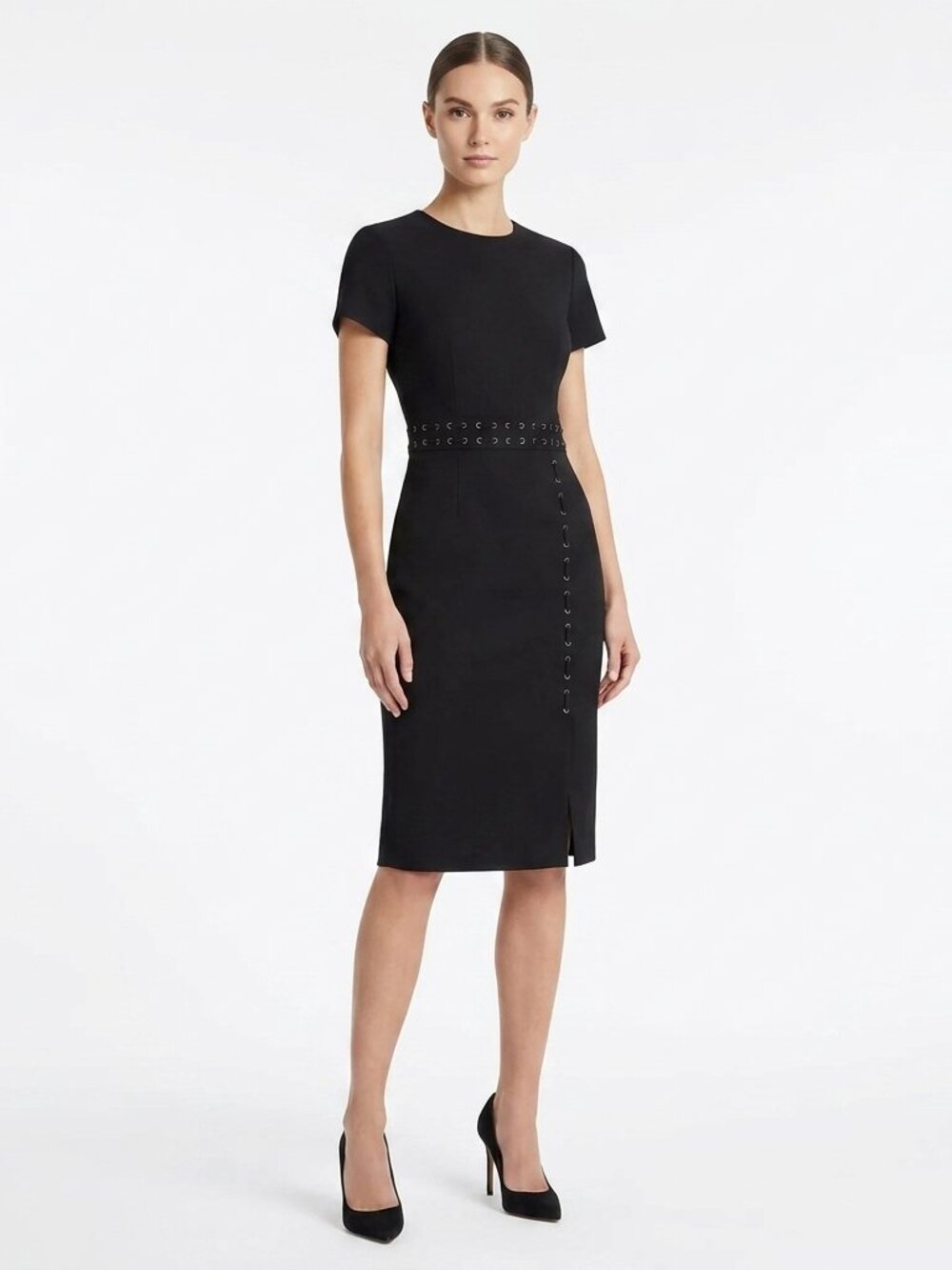 Banana Republic Black Stretch Cotton Sheath Dress- Sz. 2